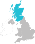 icon - a map of the UK and Northern Ireland, with Scotland highlighted