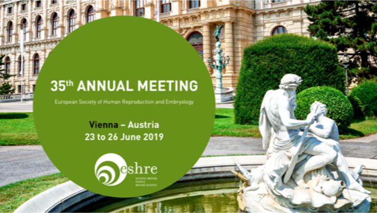 digital flyer for the 35th annual meeting of the eshre symposium in Vienna in June 2019