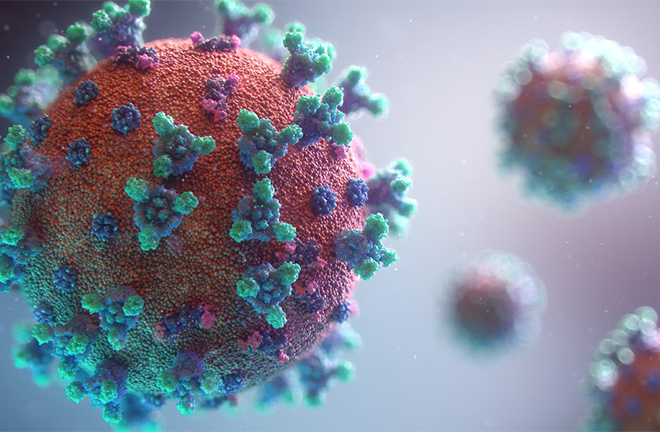 illustration - visualisation of the Covid-19 virus